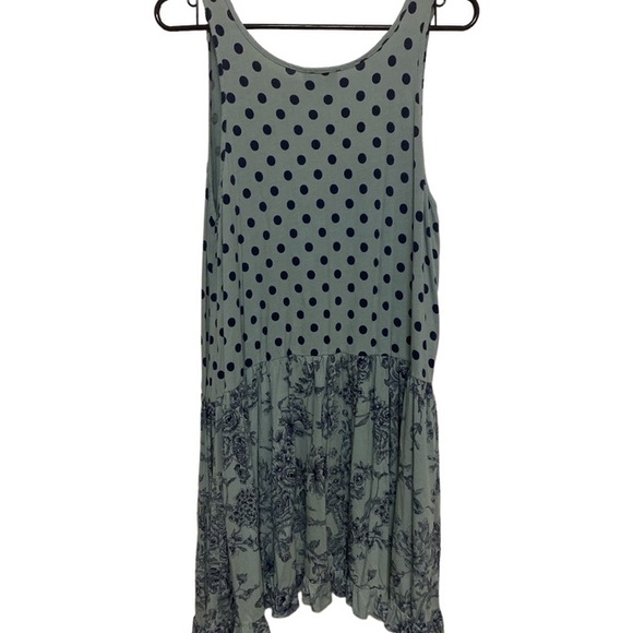 Feather Clothing Sleeveless Dress, Polka Dot/Floral Print Size 3 Bamboo/Cotton - Picture 5 of 10